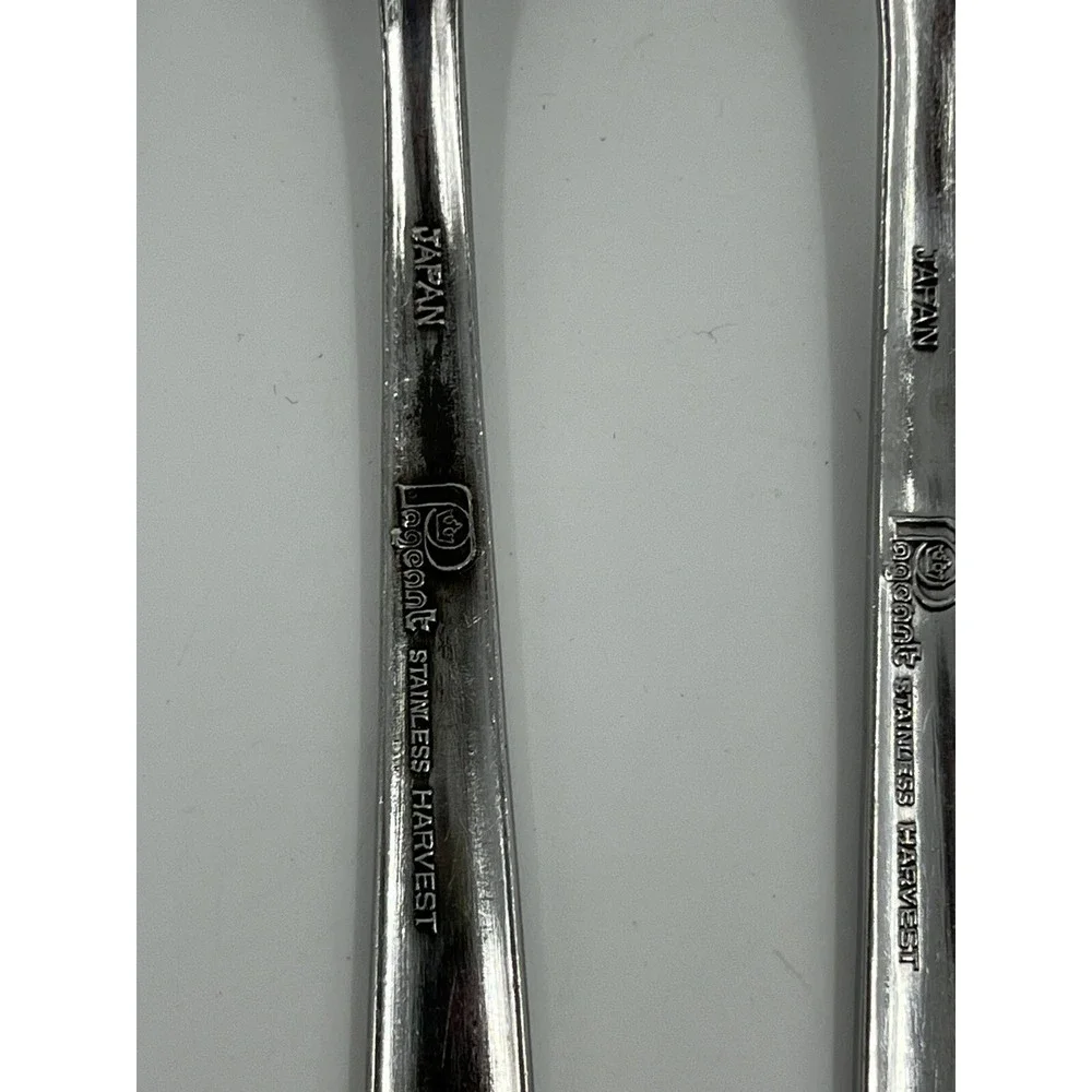 Pageant Stainless Japan Harvest Flatware 9 Pieces Forks Butter Knives Spoons